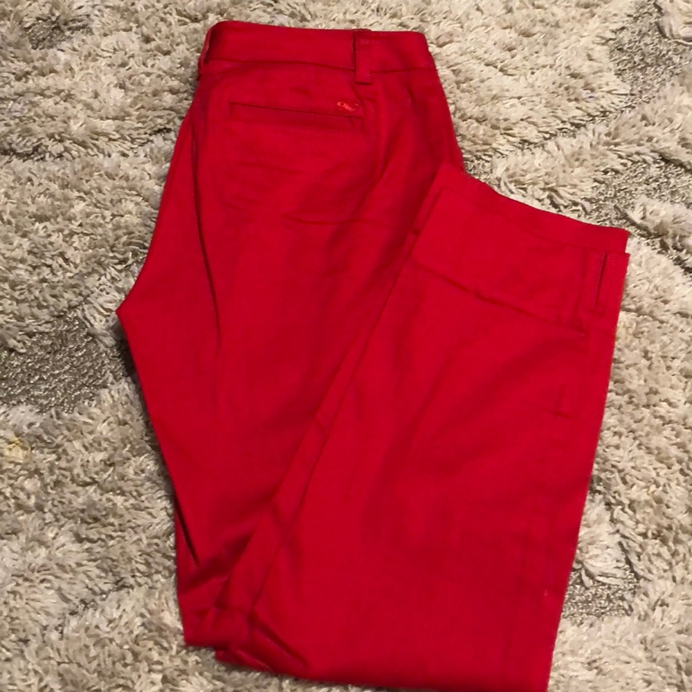 Vineyard Vines red cropped pants